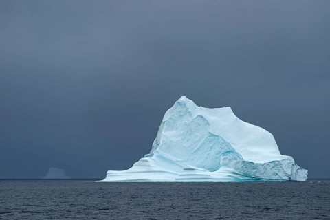 Iceberg floating in the water