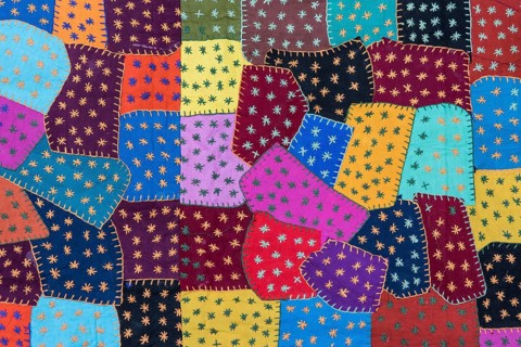 Tapestry of colourful patches