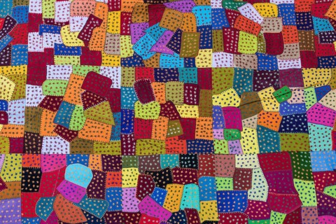 Tapestry of colourful patches