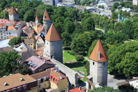 Linnamuur town wall in the west of the Lower Town