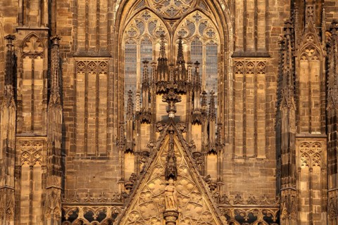 Detail of the facade of the Cathedral of Magdeburg