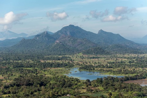 Landscape seen from top of Sigiriya Rock Fortress