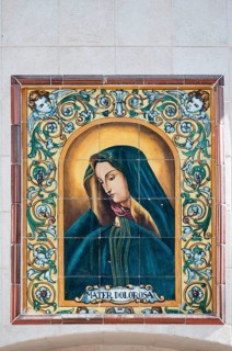 Wall mosaic on the facade of the Church of San Pedro Apostol in Cartama