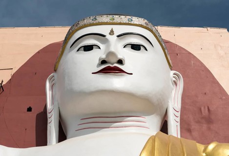 Face of a Buddha statue