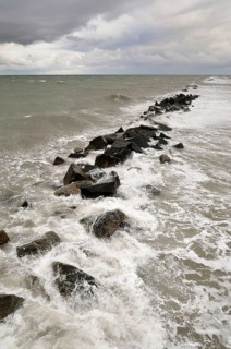 Breakwater on Wustrow beach