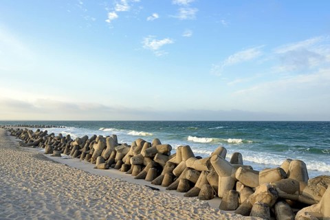 Concrete wave breakers