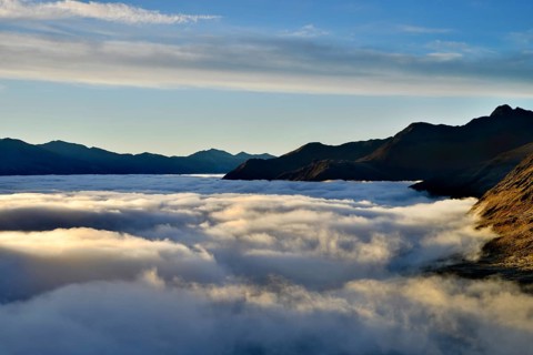 Cloud cover over the Oberes Molltal