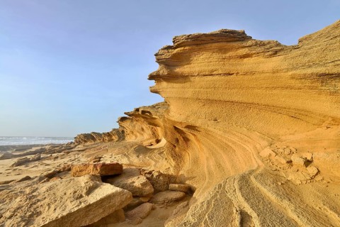 Rock formation on the coast