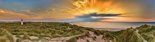 Lighthouse List-West at sunset