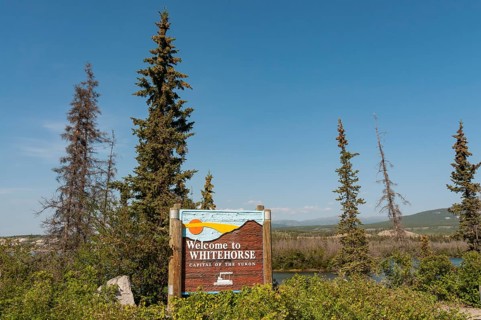 Sign Welcome to Whitehorse