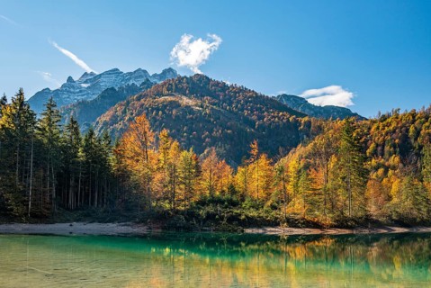 Autumn mood by the Kleiner Odsee lake