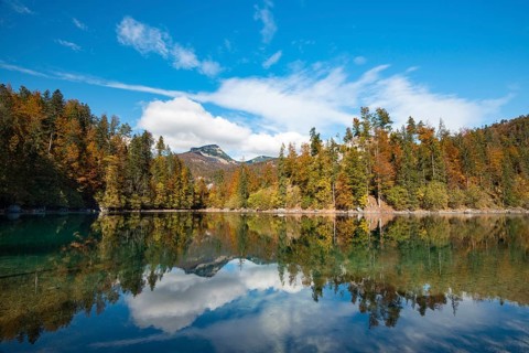 Autumn mood by the Kleiner Odsee lake