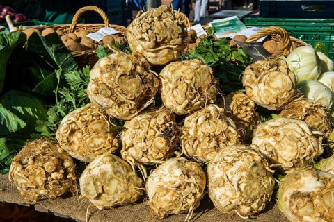 Fresh celeriacs for sale