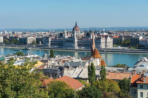 View of the Hungarian Parliament Building from Fisherman's Bastion