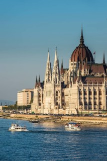 Hungarian Parliament Building on the banks of the Danube