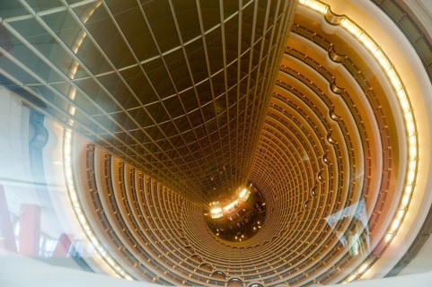 View down into the Jin Mao Tower