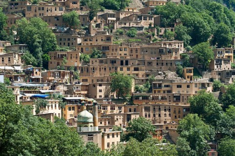 Terraced mountain village