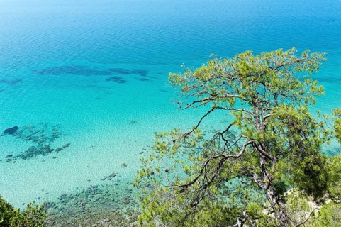 Turquoise clear water