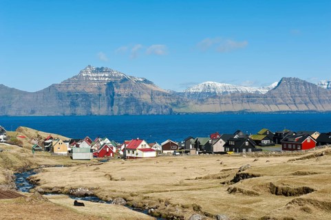 Colorful houses by the sea