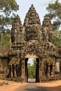 Victory Gate in the east of Angkor Thom