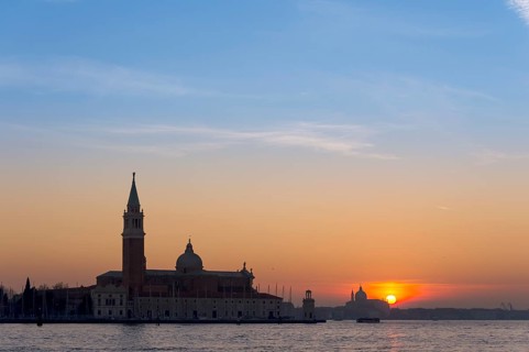 Lagoon with San Giorgio Maggiore at sunset