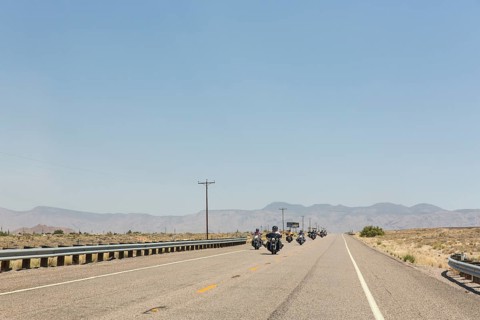 Motorcyclist on the historic Route 66
