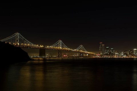 San Francisco's Oakland Bay Bridge at night