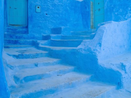 Blue stairs in the Medina