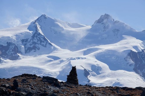 Massif Monte Rosa with snow