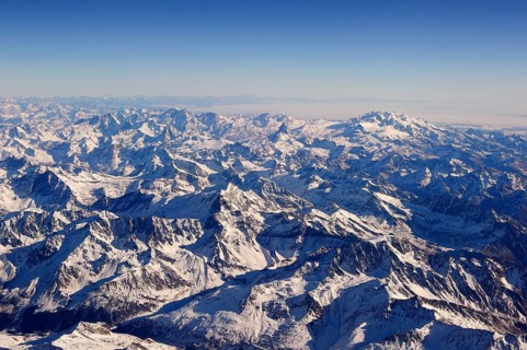 Swiss Alps with snow