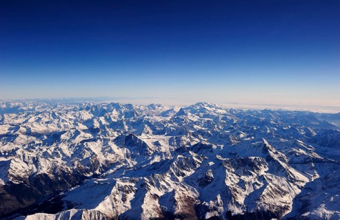 Swiss Alps with snow