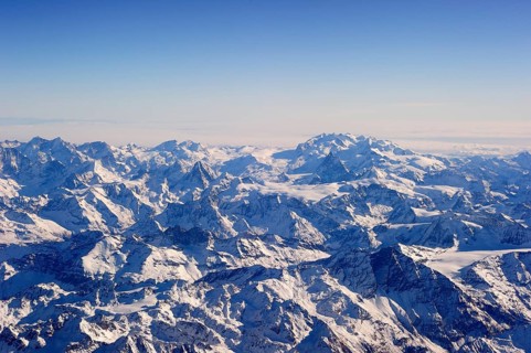 Swiss Alps with snow