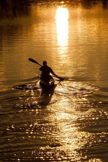 Woman kayaking