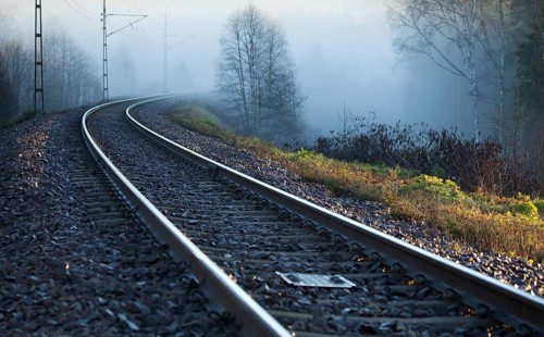 Tracks in the morning light in Edane
