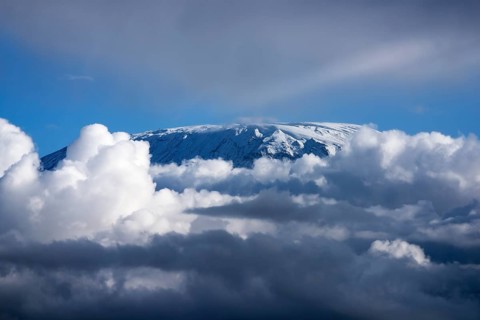Kibo summit or Uhuru Peak of Mount Kilimanjaro