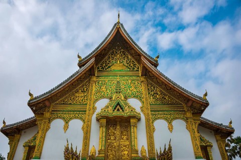 Buddhist temple Haw Pha Bang at the Royal Palace