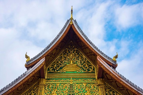 Buddhist temple Haw Pha Bang at the Royal Palace