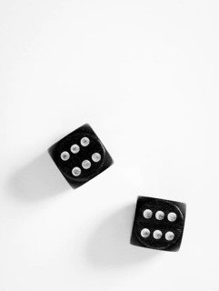 Two black dice