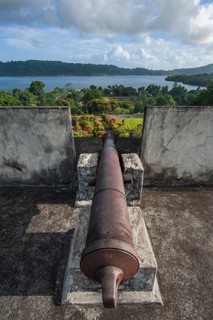One of the cannons of Fort Belgica