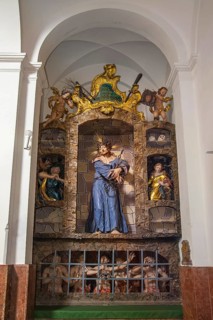 Christ figure and representation of hell