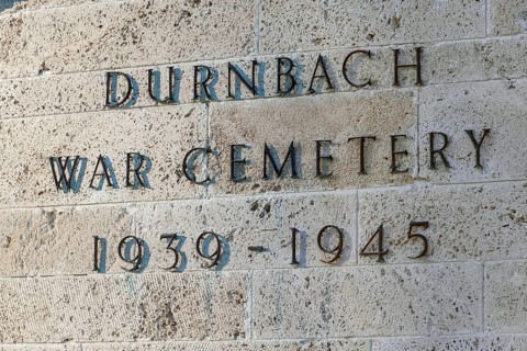Lettering at the military cemetery in Durnbach