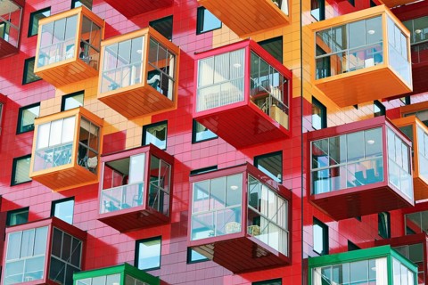 Colorful residential tower