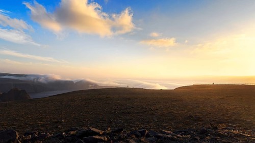 Slate plateau Nordkapplataet at the North Cape