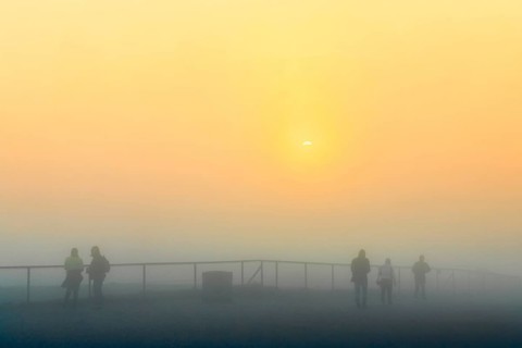 Visitors on the North Cape platform