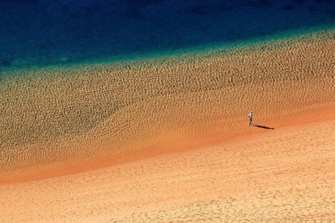 A single person on the beach