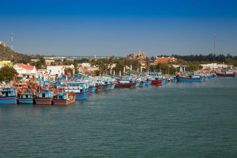 Fishing boats in the harbor of Phan Rang