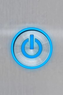 Blue power button