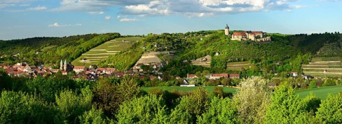Panorama of Freyburg with Neuenburg Castle