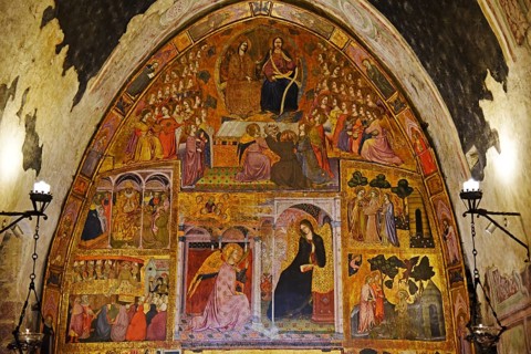 Fresco in the Portiuncula chapel