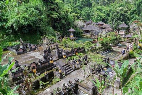 Holy springs at Pura Gunung Kawi Sebatu temple